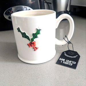 Hand Painted Mistle Toe Mug